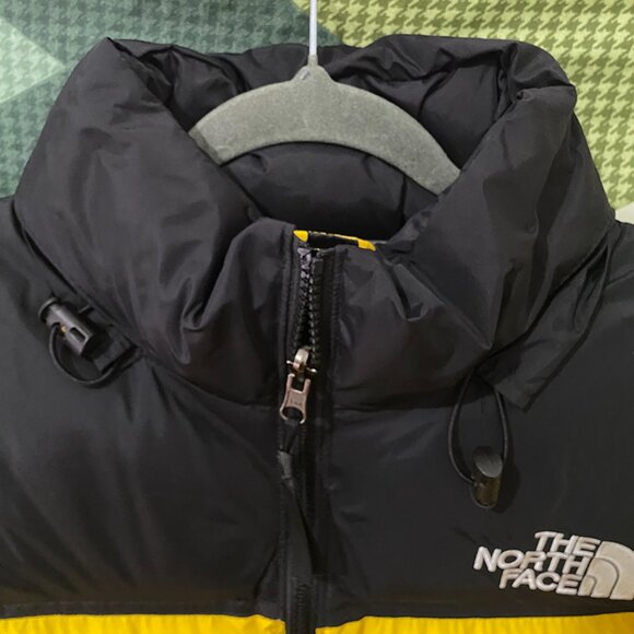 Black & Yellow The North Face Winter Puffer Jacket - Picture 3 of 9